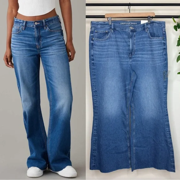 Jeans American Eagle Real Flare - Taille 2 Femme - Occasion Très Bon État - Style Pantalon Évasé